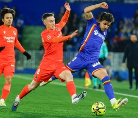 2-1,24岁日本球星闪耀西甲：精确制导，率队绝杀赫塔费，终结5轮不胜